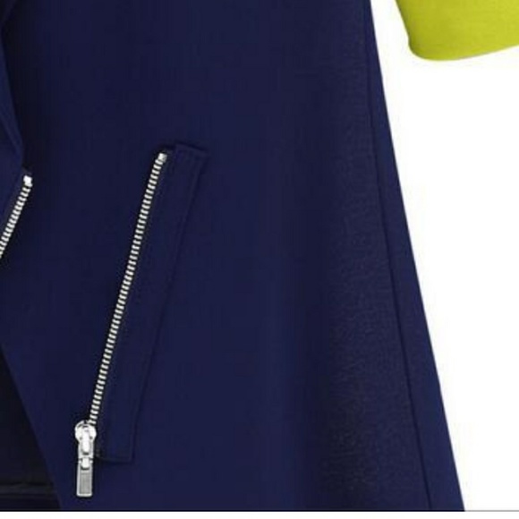 🆕⭐Navy zip blazer jacket with yellow details - Picture 6 of 8